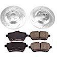 K8194 Rear Brake Disc and Pad Kit, Silver zinc-plated, Cross-drilled and Slotted, 5 Lugs, 340.2 mm, Carbon Fiber Ceramic, Z23 Evolution Sport Series