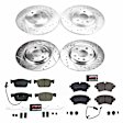 2018 Audi A4 - Front and Rear Brake Disc and Pad Kit, Cross-drilled and Slotted, 5 Lugs, 300 mm, Carbon Fiber Ceramic, 2.0L 4Cyl, Z23 Evolution Sport Series