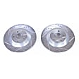 K8225 Front and Rear Brake Disc and Pad Kit, Cross-drilled and Slotted, 5 Lugs, 320 mm, Carbon Fiber Ceramic, Z23 Evolution Sport Series