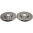K8227 Front Brake Disc and Pad Kit, Cross-drilled and Slotted, 5 Lugs, 322 mm, Carbon Fiber Ceramic, Z23 Evolution Sport Series