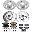 4-Wheel Set Power Stop&reg; K8282 Front and Rear Z23 Daily Carbon-Fiber Ceramic Brake Pad and Drilled & Slotted Rotor Kit
