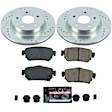 K8313 Z23 Evolution Sport Rear 2-Wheel Set Performance Replacement Brake Disc and Pad Kit, With Electronic Parking Brake