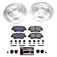 K8331 Rear Brake Disc and Pad Kit, Cross-drilled and Slotted 5 Lugs 262.2 mm Carbon Fiber Ceramic Z23 Evolution Sport Series