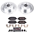 K8335 Rear Brake Disc and Pad Kit, Silver zinc-plated, Cross-drilled and Slotted, 5 Lugs, 291.3 mm, Carbon Fiber Ceramic, Z23 Evolution Sport Series