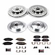 2019 Infiniti QX60 - Front and Rear Brake Disc and Pad Kit, Silver zinc-plated, Cross-drilled and Slotted, 5 Lugs, 308 mm, Carbon Fiber Ceramic, 3.5L 6Cyl, Z23 Evolution Sport Series