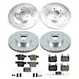 K8352 Front and Rear Brake Disc and Pad Kit, Cross-drilled and Slotted, 5 Lugs, 320.3 mm, Carbon Fiber Ceramic, Z23 Evolution Sport Series