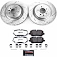 K8385-36 Rear Brake Disc and Pad Kit, Silver zinc-plated, Cross-drilled and Slotted, 5 Lugs, 365 mm, Carbon Fiber Ceramic, Z36 Extreme Truck And Tow