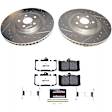 K8418-26 Front Brake Disc and Pad Kit, Cross-drilled and Slotted 5 Lugs 356 mm Carbon Fiber Ceramic Z26 Street Warrior Carbon-Fiber Ceramic Series