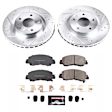K8424 Front Brake Disc and Pad Kit, Cross-drilled and Slotted, 5 Lugs, 294 mm, Carbon Fiber Ceramic, Z23 Evolution Sport Series