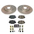 2020 Infiniti QX50 - Rear Brake Disc and Pad Kit, Cross-drilled and Slotted, 5 Lugs, 307.8 mm, Carbon Fiber Ceramic, 2.0L 4Cyl, Z23 Evolution Sport Series
