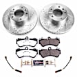 K8475-26 Front Brake Disc and Pad Kit, Silver zinc-plated, Cross-drilled and Slotted, 5 Lugs, 315.2 mm, Carbon Fiber Ceramic, Z26 Street Warrior Carbon-Fiber Ceramic Series