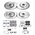 2019 Land Rover Range Rover Sport - Front and Rear Brake Disc and Pad Kit, Cross-drilled and Slotted, 5 Lugs, Carbon Fiber Ceramic, 5.0L 8Cyl, Z36 Extreme Truck And Tow