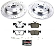 2021 Lincoln Corsair - Rear Brake Disc and Pad Kit, Cross-drilled and Slotted, 5 Lugs, 302 mm, Carbon Fiber Ceramic, Z36 Extreme Truck And Tow