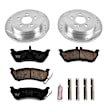 K866 Rear Brake Disc and Pad Kit, Silver zinc-plated, Cross-drilled and Slotted, 5 Lugs, 285 mm, Carbon Fiber Ceramic, Z23 Evolution Sport Series