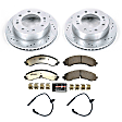 K8670-36 Front Brake Disc and Pad Kit, Zinc-Plated, Cross-drilled and Slotted, 8 Lugs, 355 mm, Carbon Fiber Ceramic, Z36 Extreme Truck And Tow