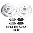 2022 Buick Enclave - Rear Brake Disc and Pad Kit, Cross-drilled and Slotted, 6 Lugs, 315 mm, Carbon Fiber Ceramic, engdesig: LFY, 3.6L 6Cyl, Z36 Extreme Truck And Tow
