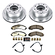 K8713-36 Rear Brake Disc and Pad Kit, Cross-drilled and Slotted 8 Lugs 360 mm Carbon Fiber Ceramic Z36 Extreme Truck And Tow