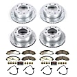 2022 Chevrolet Silverado 3500 HD - Front and Rear Brake Disc and Pad Kit, Cross-drilled and Slotted, 8 Lugs, Front-360 mm/Rear-355 mm, Carbon Fiber Ceramic, With Single Rear Wheels (SRW), 6.6L 8Cyl, Z36 Extreme Truck And Tow
