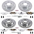 4-Wheel Set Power Stop&reg; K874-26 Front and Rear Z26 Muscle Carbon-Fiber Ceramic Brake Pad and Drilled & Slotted Rotor Kit