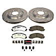 K8744-36 Front Brake Disc and Pad Kit, Cross-drilled and Slotted, 6 Lugs, 350 mm, Carbon Fiber Ceramic, Z36 Extreme Truck And Tow