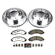 2022 GMC Savana 2500 - Front Brake Disc and Pad Kit, Cross-drilled and Slotted, 8 Lugs, 325 mm, Carbon Fiber Ceramic, 4.3L 6Cyl, Z36 Extreme Truck And Tow