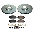 K8750 Front Brake Disc and Pad Kit, Cross-drilled and Slotted 5 Lugs 340.2 mm Carbon Fiber Ceramic Z23 Evolution Sport Series