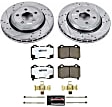2021 Dodge Durango - Rear Brake Disc and Pad Kit, Cross-drilled and Slotted, 5 Lugs, 349.9 mm, Carbon Fiber Ceramic, 6.2L 8Cyl, Z26 Street Warrior Carbon-Fiber Ceramic Series