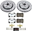 K8758-36 Rear Brake Disc and Pad Kit, Cross-drilled and Slotted, 5 Lugs, 349.9 mm, Carbon Fiber Ceramic, Z36 Extreme Truck And Tow