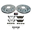 K8764-36 Rear Brake Disc and Pad Kit, Cross-drilled and Slotted, 6 Lugs, 336 mm, Carbon Fiber Ceramic, Z36 Extreme Truck And Tow