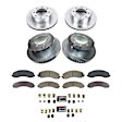 K8792 Front and Rear Brake Disc and Pad Kit, Cross-drilled and Slotted, 8 Lugs, 360 mm, Carbon Fiber Ceramic, Z23 Evolution Sport Series