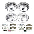 2023 Chevrolet Express 2500 - Front and Rear Brake Disc and Pad Kit, Cross-drilled and Slotted, 8 Lugs, 325 mm, Carbon Fiber Ceramic, 6.6L 8Cyl, Z36 Extreme Truck And Tow