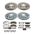 2021 Ford F-150 - Front and Rear Brake Disc and Pad Kit, Cross-drilled and Slotted, 6 Lugs, 350 mm, Carbon Fiber Ceramic, with 350mm Rear Rotors, 3.0L 6Cyl, Z36 Extreme Truck And Tow