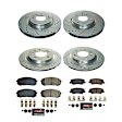 2021 Hyundai Sonata - Front and Rear Brake Disc and Pad Kit, Silver zinc-plated, Cross-drilled and Slotted, 5 Lugs, 283.9 mm, Carbon Fiber Ceramic, 2.5L 4Cyl, Z23 Evolution Sport Series