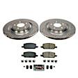 K8874 Rear Brake Disc and Pad Kit, Cross-drilled and Slotted, 5 Lugs, 335.3 mm, Carbon Fiber Ceramic, Z23 Evolution Sport Series