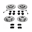 4-Wheel Set Power Stop&reg; K889 Front and Rear Z23 Daily Carbon-Fiber Ceramic Brake Pad and Drilled & Slotted Rotor Kit