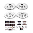 K8900 Front and Rear Brake Disc and Pad Kit, Cross-drilled and Slotted, 5 Lugs, 315.2 mm, Carbon Fiber Ceramic, Z23 Evolution Sport Series