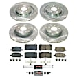 2021 Tesla Model 3 - Front and Rear Brake Disc and Pad Kit, Cross-drilled and Slotted, 5 Lugs, 320.3 mm, Carbon Fiber Ceramic, Z23 Evolution Sport Series