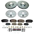 2021 Kia Telluride - Front and Rear Brake Disc and Pad Kit, Cross-drilled and Slotted, 5 Lugs, 304.9 mm, Carbon Fiber Ceramic, Z23 Evolution Sport Series