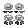 4-Wheel Set Power Stop&reg; K893 Front and Rear Z23 Daily Carbon-Fiber Ceramic Brake Pad and Drilled & Slotted Rotor Kit