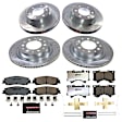 K8946-36 Front and Rear Brake Disc and Pad Kit, Cross-drilled and Slotted, 6 Lugs, 13.94 in., Carbon Fiber Ceramic