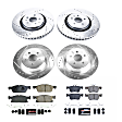 K8974 Front and Rear Brake Disc and Pad Kit, Cross-drilled and Slotted 5 Lugs 315 mm Carbon Fiber Ceramic Z23 Evolution Sport Series
