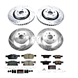 K8975 Front and Rear Brake Disc and Pad Kit, Cross-drilled and Slotted 5 Lugs 315 mm Carbon Fiber Ceramic Z23 Evolution Sport Series