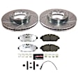 2020 Ford Transit-250 - Front Brake Disc and Pad Kit, Cross-drilled and Slotted, 6 Lugs, Carbon Fiber Ceramic, With Heavy Duty Front Axle (6-Bolt), 3.5L 6Cyl, Z36 Extreme Truck And Tow