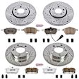 4-Wheel Set Power Stop&reg; K899-26 Front and Rear Z26 Muscle Carbon-Fiber Ceramic Brake Pad and Drilled & Slotted Rotor Kit
