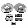 K9029-26 Front Brake Disc and Pad Kit, Cross-drilled and Slotted, 5 Lugs, 352 mm, Carbon Fiber Ceramic, Z26 Street Warrior Carbon-Fiber Ceramic Series