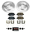 K9106 Rear Brake Disc and Pad Kit, Cross-drilled and Slotted 5 Lugs 262.2 mm Carbon Fiber Ceramic Z23 Evolution Sport Series