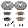 K914-26 Front Brake Disc and Pad Kit, Silver zinc-plated, Cross-drilled and Slotted, 5 Lugs, 311.6 mm, Carbon Fiber Ceramic, Z26 Street Warrior Carbon-Fiber Ceramic Series