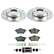 2021 Nissan Sentra - Rear Brake Disc and Pad Kit, Cross-drilled and Slotted, Carbon Fiber Ceramic, With Rear Disc, 2.0L 4Cyl
