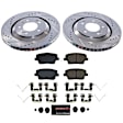 K9222 Rear Brake Disc and Pad Kit, Cross-drilled and Slotted, 5 Lugs, 314 mm, Carbon Fiber Ceramic, Z23 Evolution Sport Series