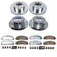 K9224-36 Front and Rear Brake Disc and Pad Kit, Cross-drilled and Slotted, 8 Lugs, 362.71 mm, Carbon Fiber Ceramic, 4WD